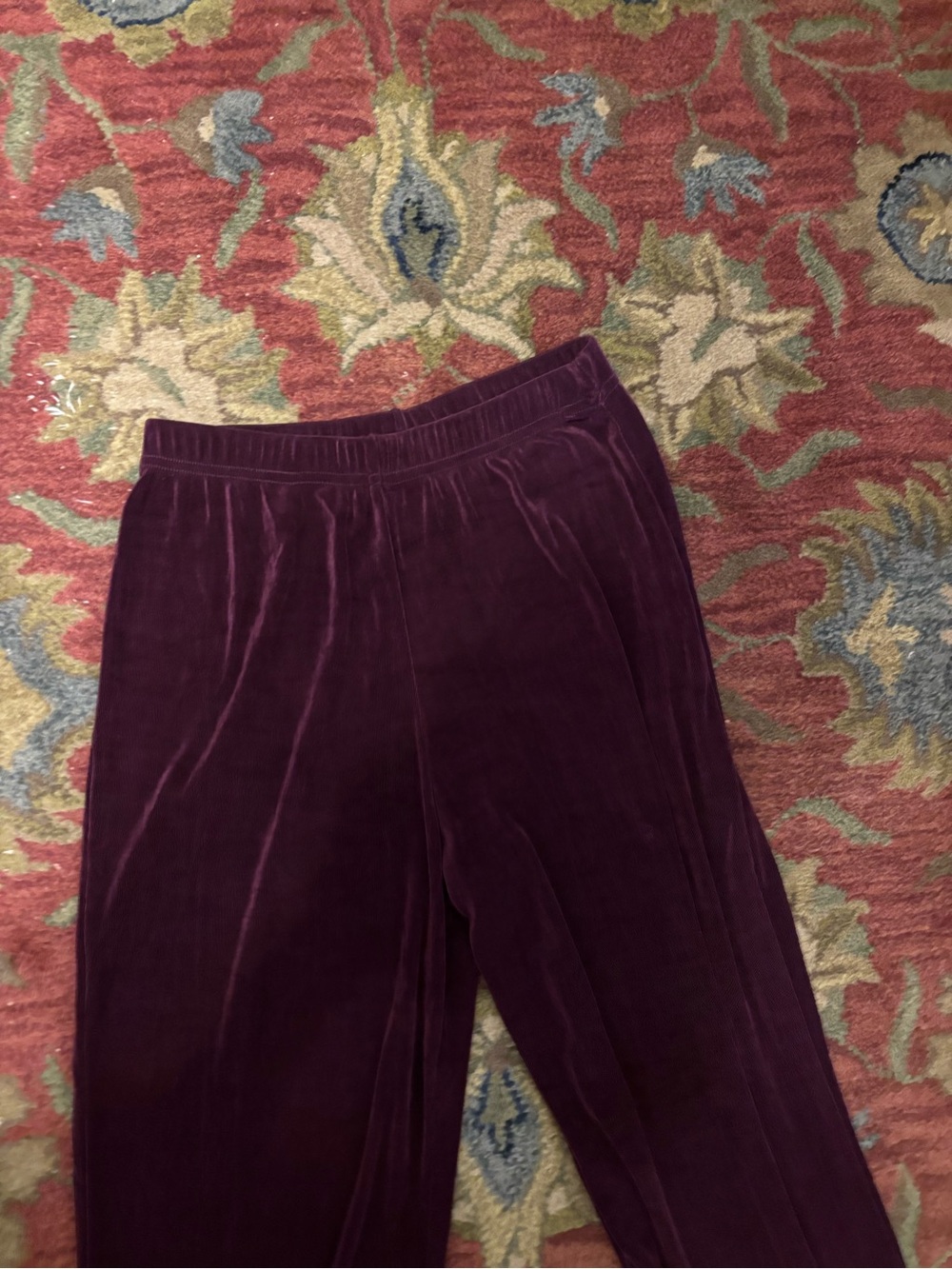 Coldwater Creek stretchy no iron travel pants in Plum Sz S - Picture 3 of 5